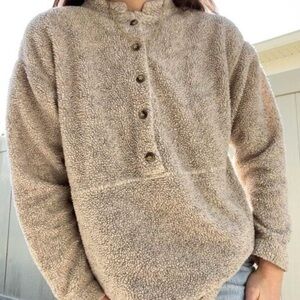 Vintage LL Bean Half Button Sherpa